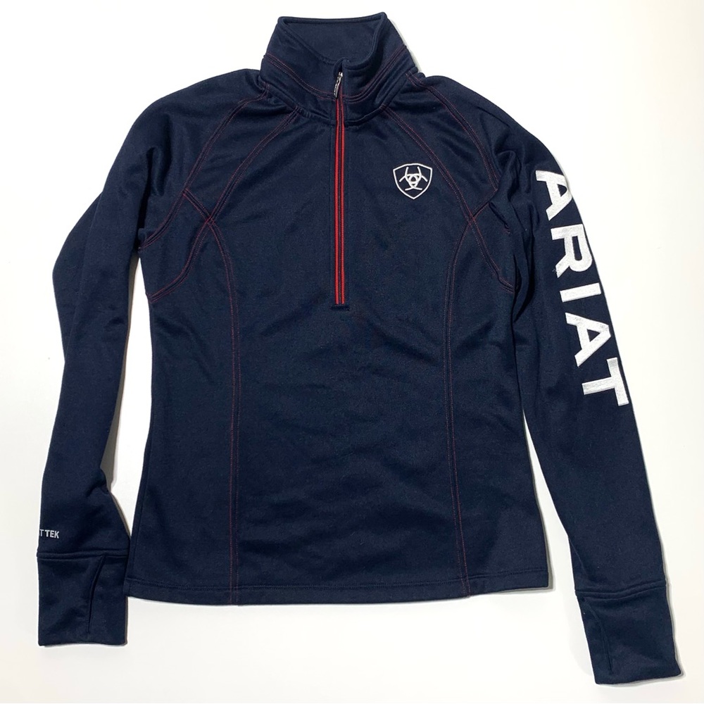 Ariat Tek Long Sleeve Quarter Zip Navy Blue Womens Size XS